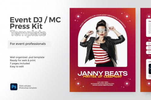 Event DJ & MC Press Kit and Resume Template