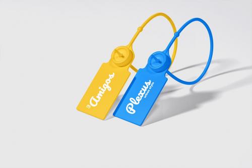 Plastic Seal Brand Tag Mockup