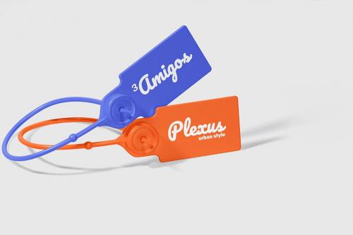 Plastic Seal Brand Tag Mockup