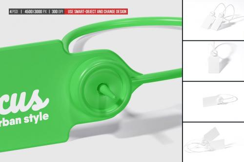 Plastic Seal Brand Tag Mockup