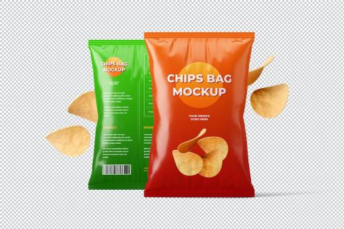 Potato Chips Bag Mockup