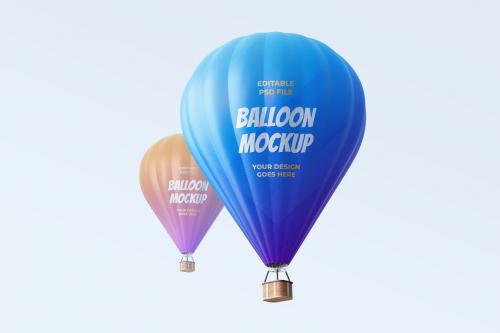 Hot Air Balloon Mockup