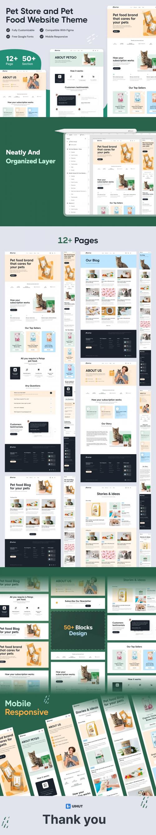 UIHut - Pet Store and Pet Food Website Theme - 25456