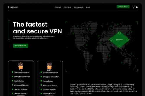 CYBER VPN WEBSITE HERO