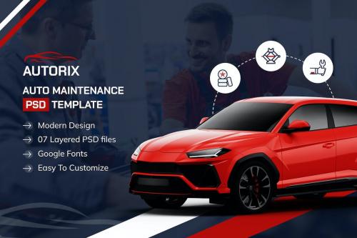 Autorix | Auto Maintenance PSD Template