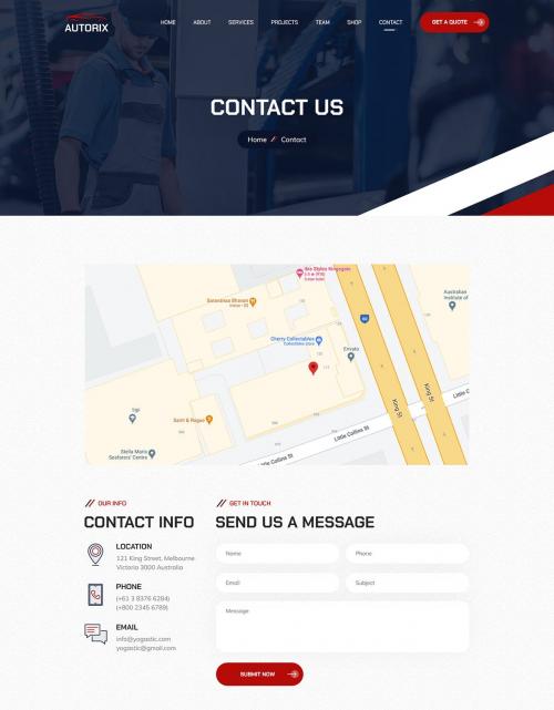 Autorix | Auto Maintenance PSD Template