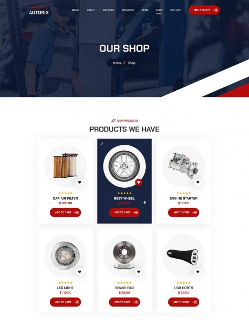 Autorix | Auto Maintenance PSD Template