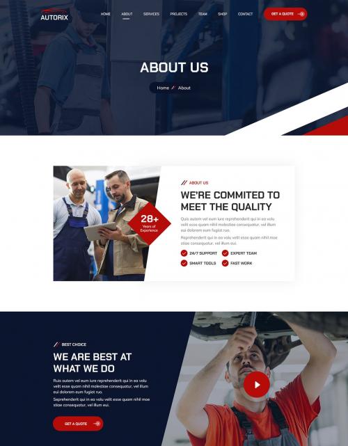 Autorix | Auto Maintenance PSD Template