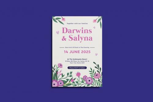 Ovaline Wedding Invitation Template