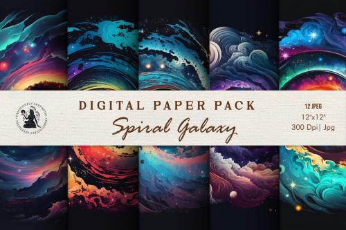 Deeezy - Spiral Galaxy Digital Paper Pack