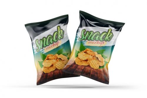 Deeezy - Snack or Potato Chips Packaging Bag Mockup