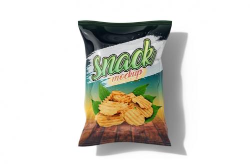 Deeezy - Snack or Potato Chips Packaging Bag Mockup