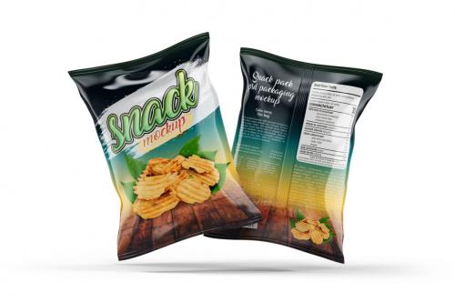 Deeezy - Snack or Potato Chips Packaging Bag Mockup