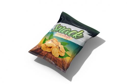 Deeezy - Snack or Potato Chips Packaging Bag Mockup