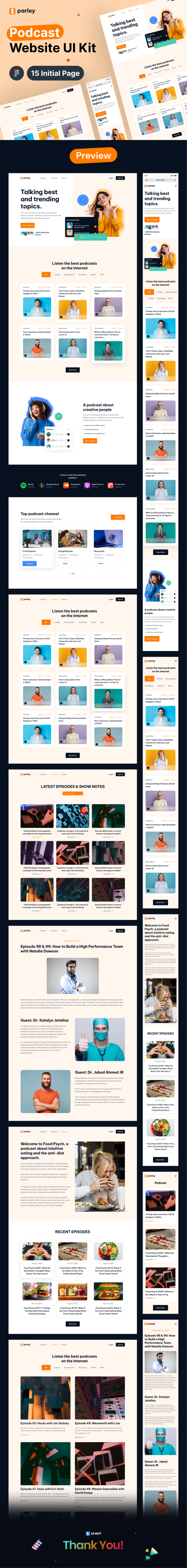UIHut - Podcast Website UI Kit  - 25305