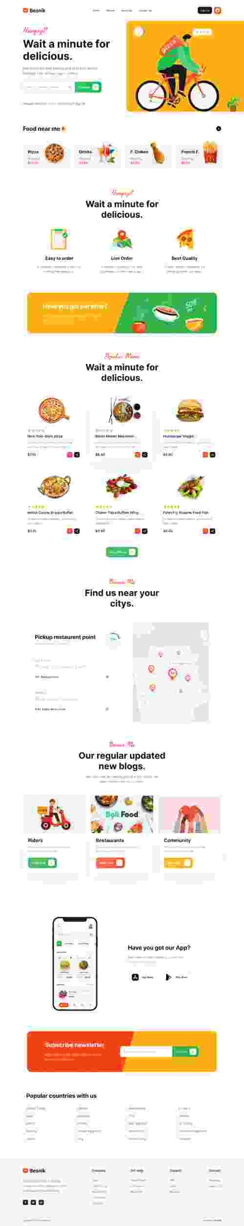 UIHut - Food Delivery Service Website - 10766