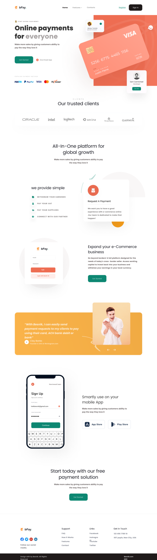 UIHut - bPay Payment Geteway Landing Page - 10915