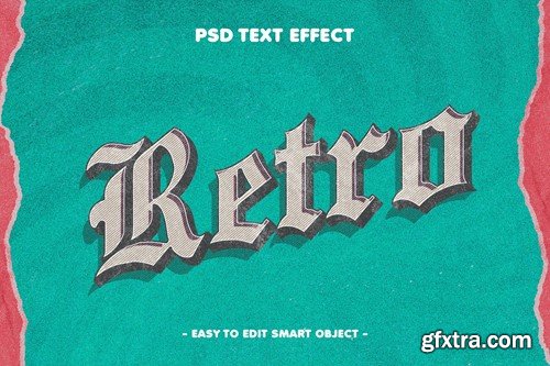 Retro 3D Text Effect Layer Style JX3RRVF