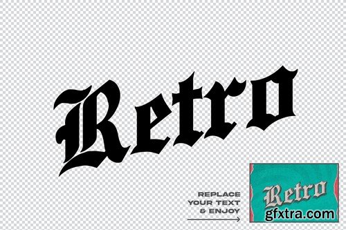 Retro 3D Text Effect Layer Style JX3RRVF