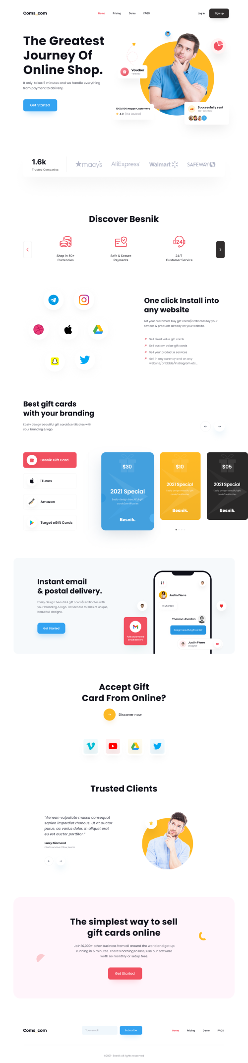 UIHut - Coms Com eCommerce Landing Page - 11074