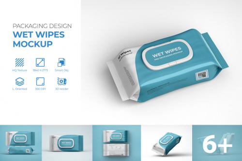 Deeezy - Wet Wipes Packaging Box Mockup