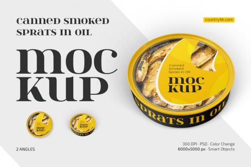 Deeezy - Canned Smoked Sprats in Oil Mockup Set