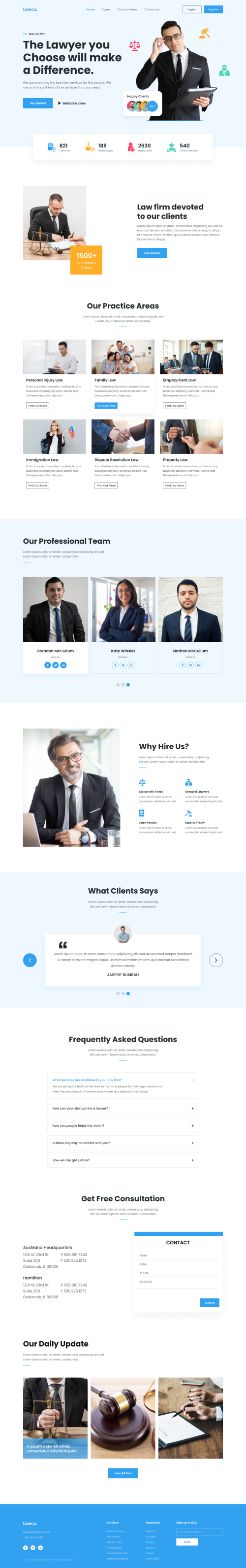 UIHut - Lawco Law Firm Landing Page - 12097