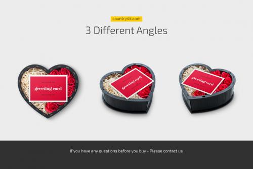 Deeezy - Heart Box with Greeting Card Mockup