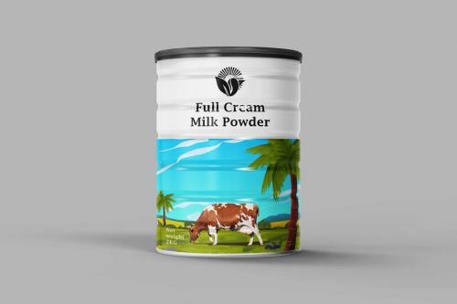 Deeezy - Realistic Metal Food Container Jar or Tin Can PSD Mockup Template for showcasing your Product