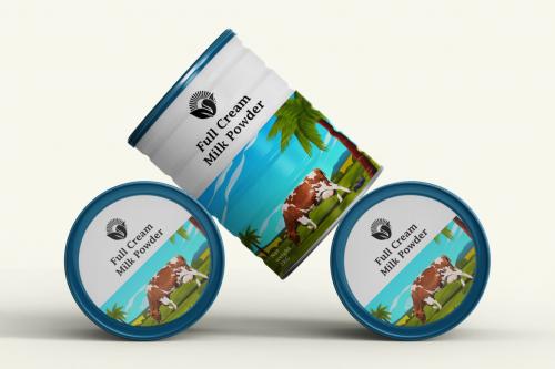 Deeezy - Realistic Metal Food Container Jar or Tin Can PSD Mockup Template for showcasing your Product