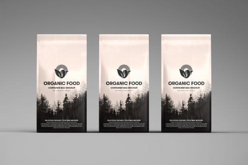 Deeezy - Organic Food Container Packaging Bag Mockup 