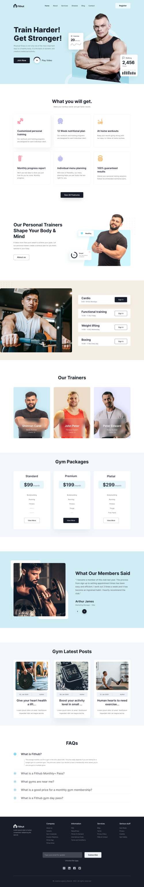 UIHut - Fitness Gym Landing Page - Fithub - 12123