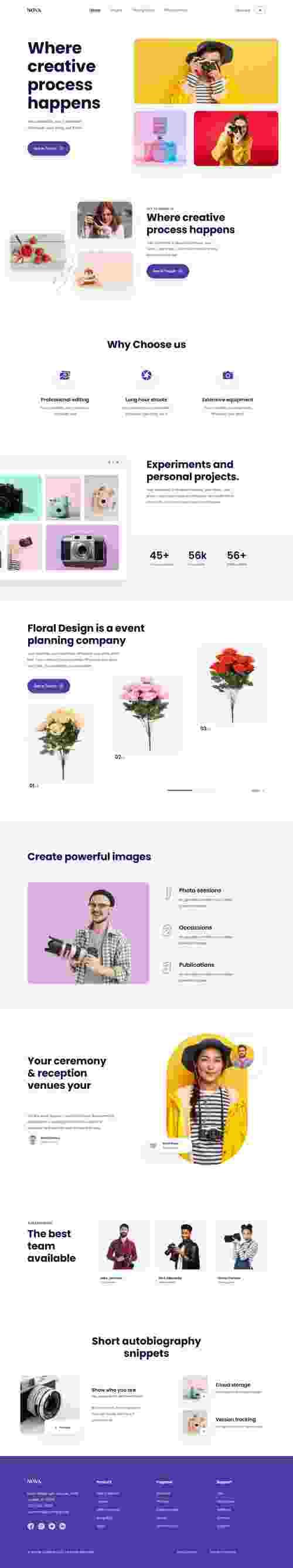 UIHut - Nova Photography Landing Page - 12125