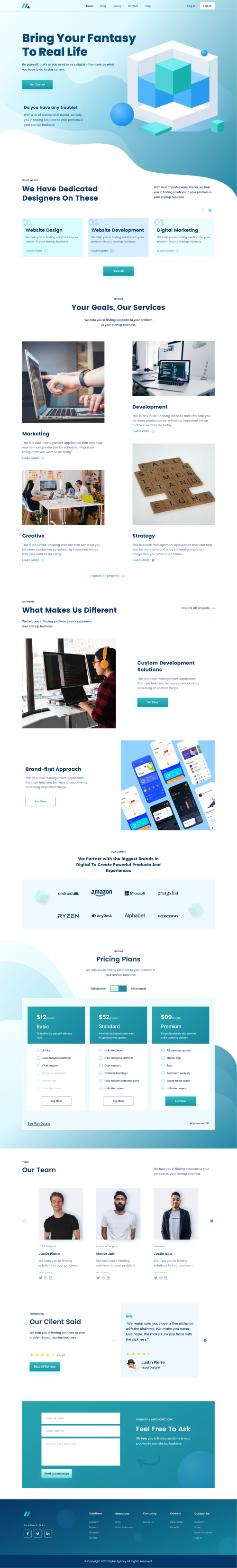 UIHut - Digital Agency Website Template - 12129