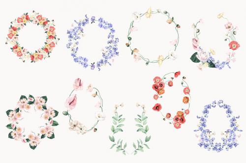 Bloom Watercolor Wreaths