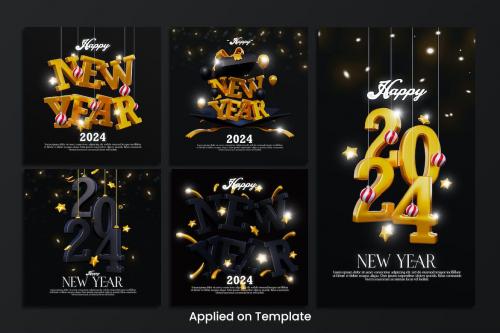 Happy New Year 3D Icon