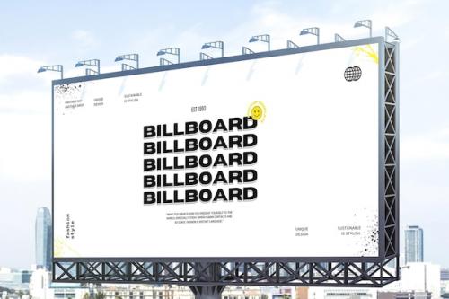 Billboard Mockup On The Midle City