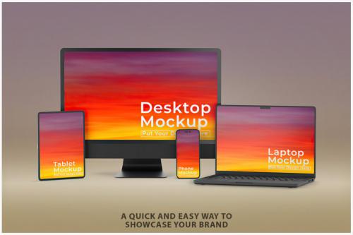 Deeezy - Devices Mockup with Phone Computer Laptop and Tablet