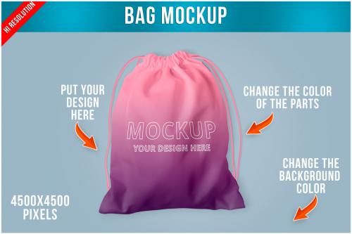 Deeezy - Drawstring Bag Mockup