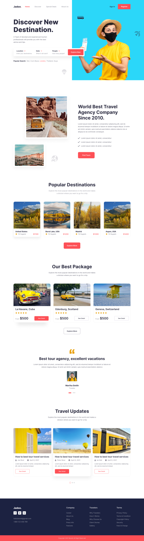 UIHut - Jadoo Travel Landing Page - 12138