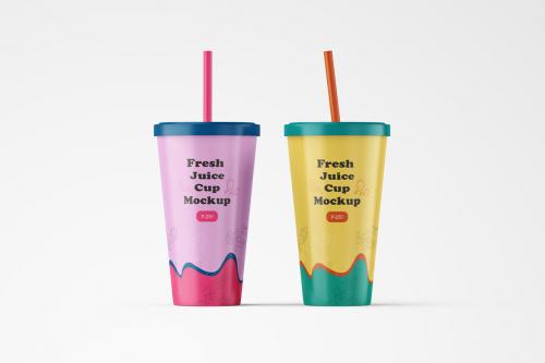 Deeezy - Matte Plastic Tumbler Cup Mockup for Juice or Cold Coffee