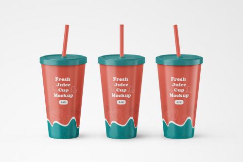 Deeezy - Matte Plastic Tumbler Cup Mockup for Juice or Cold Coffee