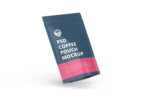 Deeezy - Glossy Coffee Pouch Packaging Mockups Zipper Bag