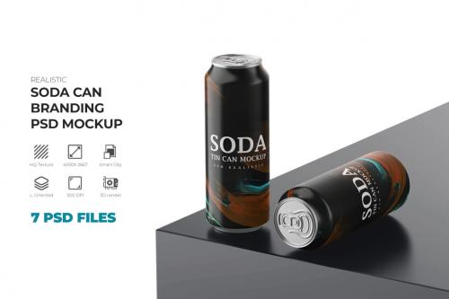 Deeezy - Aluminum Tin Soda Can Mockup for Cold Drinks Brand