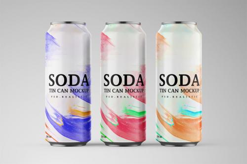 Deeezy - Aluminum Tin Soda Can Mockup for Cold Drinks Brand