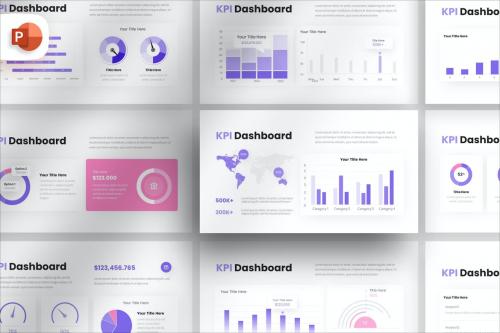 Business KPI Dashboard - PowerPoint Template