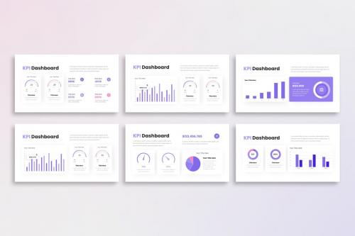 Business KPI Dashboard - PowerPoint Template