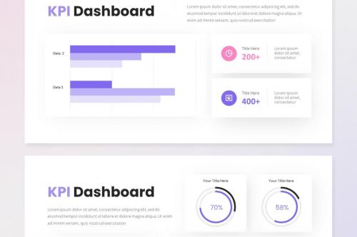 Business KPI Dashboard - PowerPoint Template