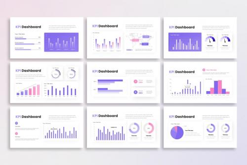 Business KPI Dashboard - PowerPoint Template