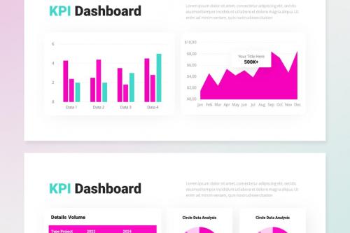 Playful KPI Dashboard - PowerPoint Template